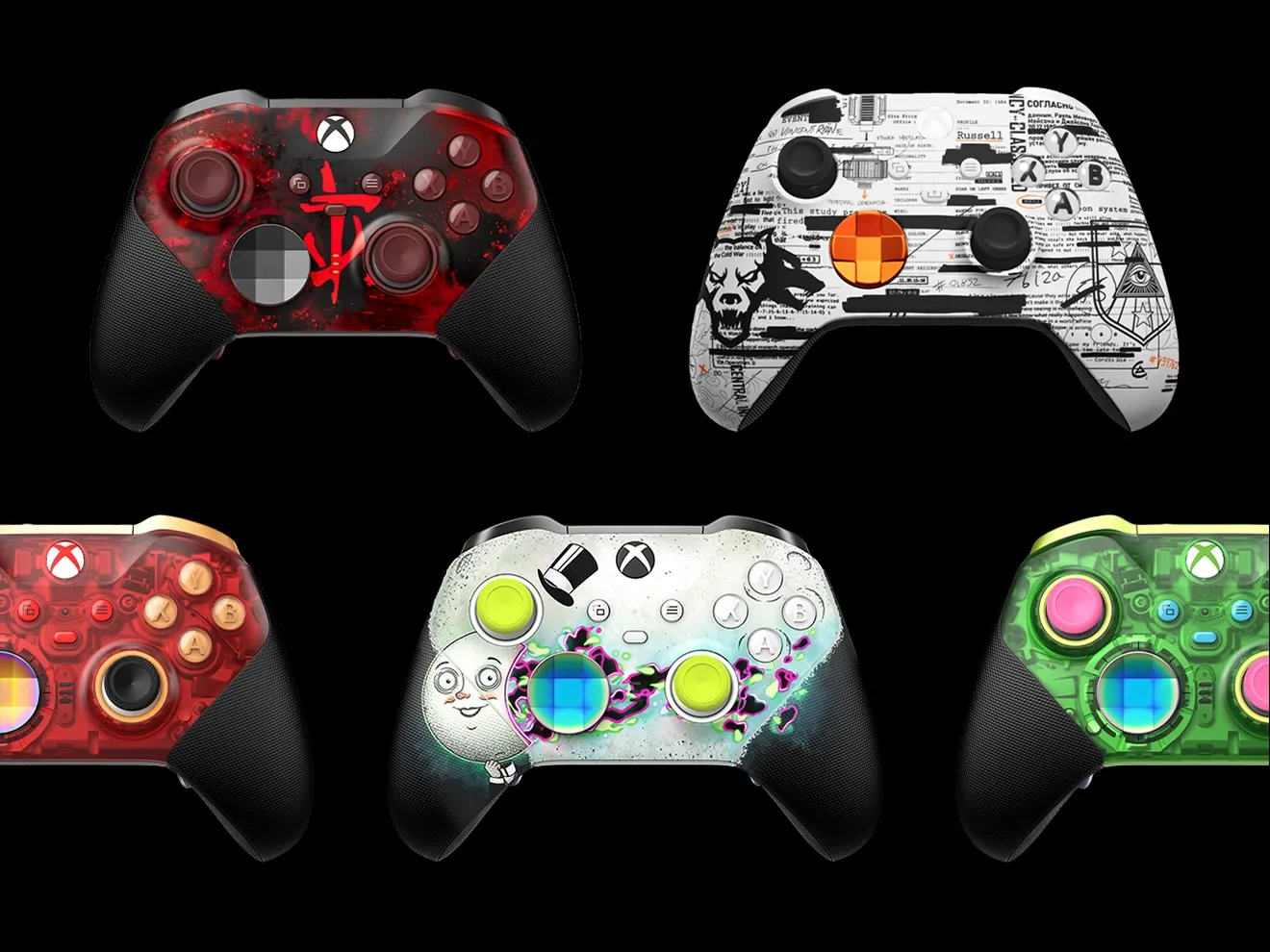 Custom-designed Xbox controllers from the IMMERSE controller programme