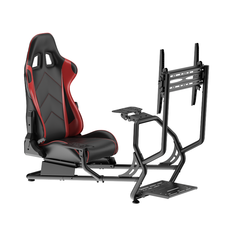 LRS03 Classic Racing Simulator Cockpit with Single Monitor Mount (LRS03-BS-KP02) product photo